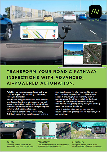 Autopilot captures a digital Twin and automatically identifies road corridor defects using AI technology.