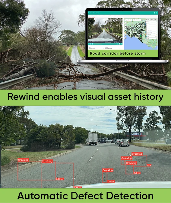 AutoPilot captures a digital twin and automatically identifies road corridor defects using AI technology