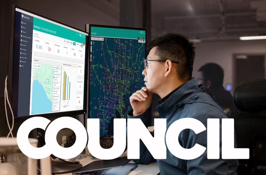 Asset Vision platform used by council staff to manage infrastructure assets with real-time data, mapping and inspections